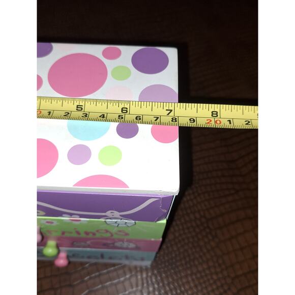 Kohl’s 4 Drawer Jewelry Box - Necklace Ring Earring Bracelet - Polka Dot - Picture 8 of 8